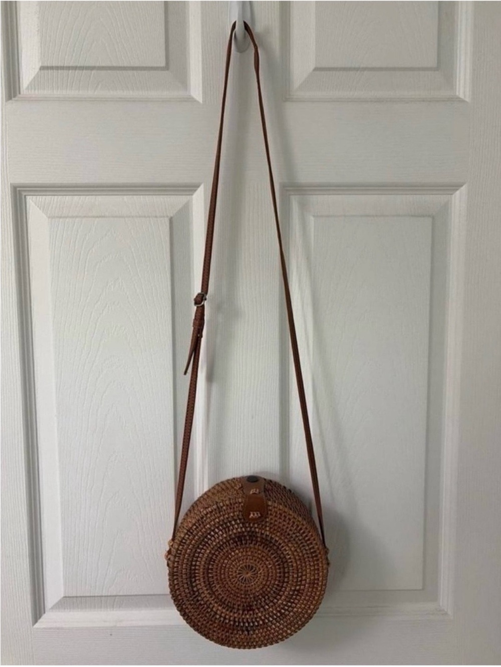 Anthropologie Look Round Woven Crossbody Bag in Brown ~ Like New